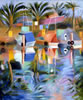 Harbor with Circles, 66" x 55" oil on canvas, 1986, private collection 