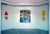 Red and Yellow Shapes, each pair 36" x 16" acrylic on wood, 1986